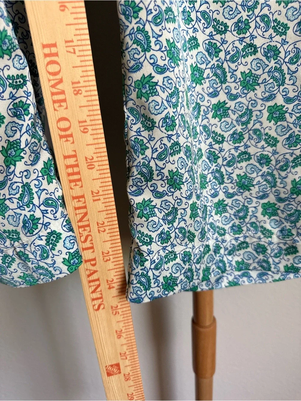 J.Crew Blue Boho Patterned Pull On High Rise Wide Leg Silk Pants Size Medium
